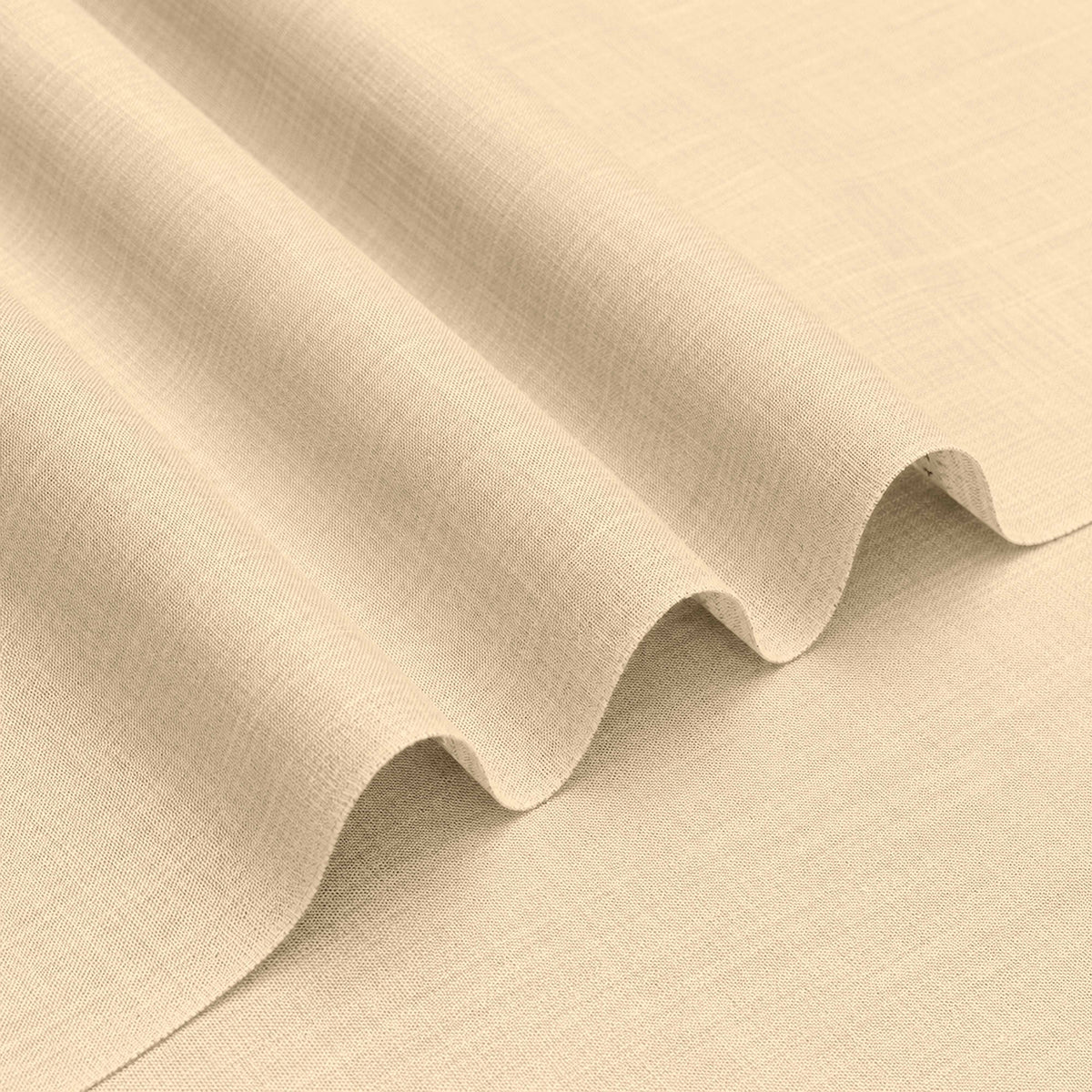 Cream Beige Grace Slub Wash n Wear Unstitched Fabric