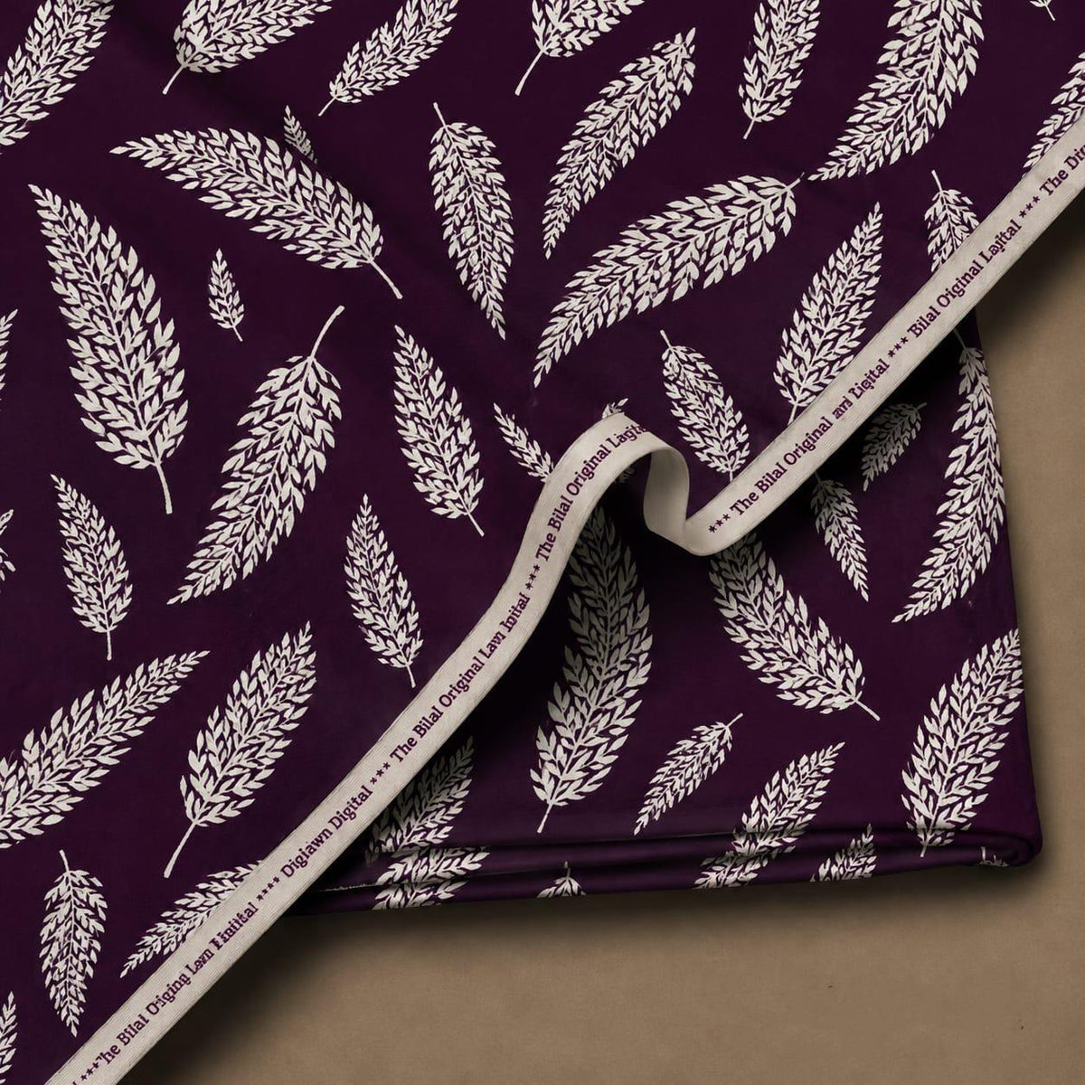 Dark Purple Unstitched Printed Lawn 2-Piece