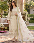 Elegant Beige Embroidered 3 Piece Pret Suit