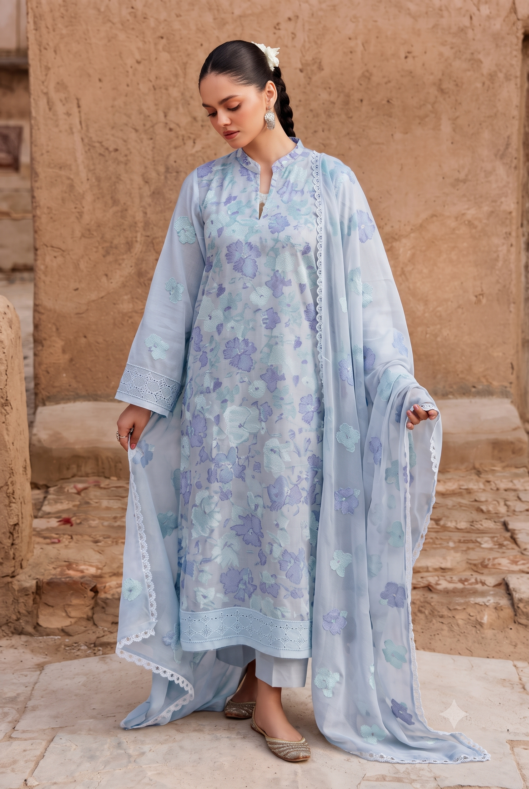 Bareeza Embroidered 3-Pc