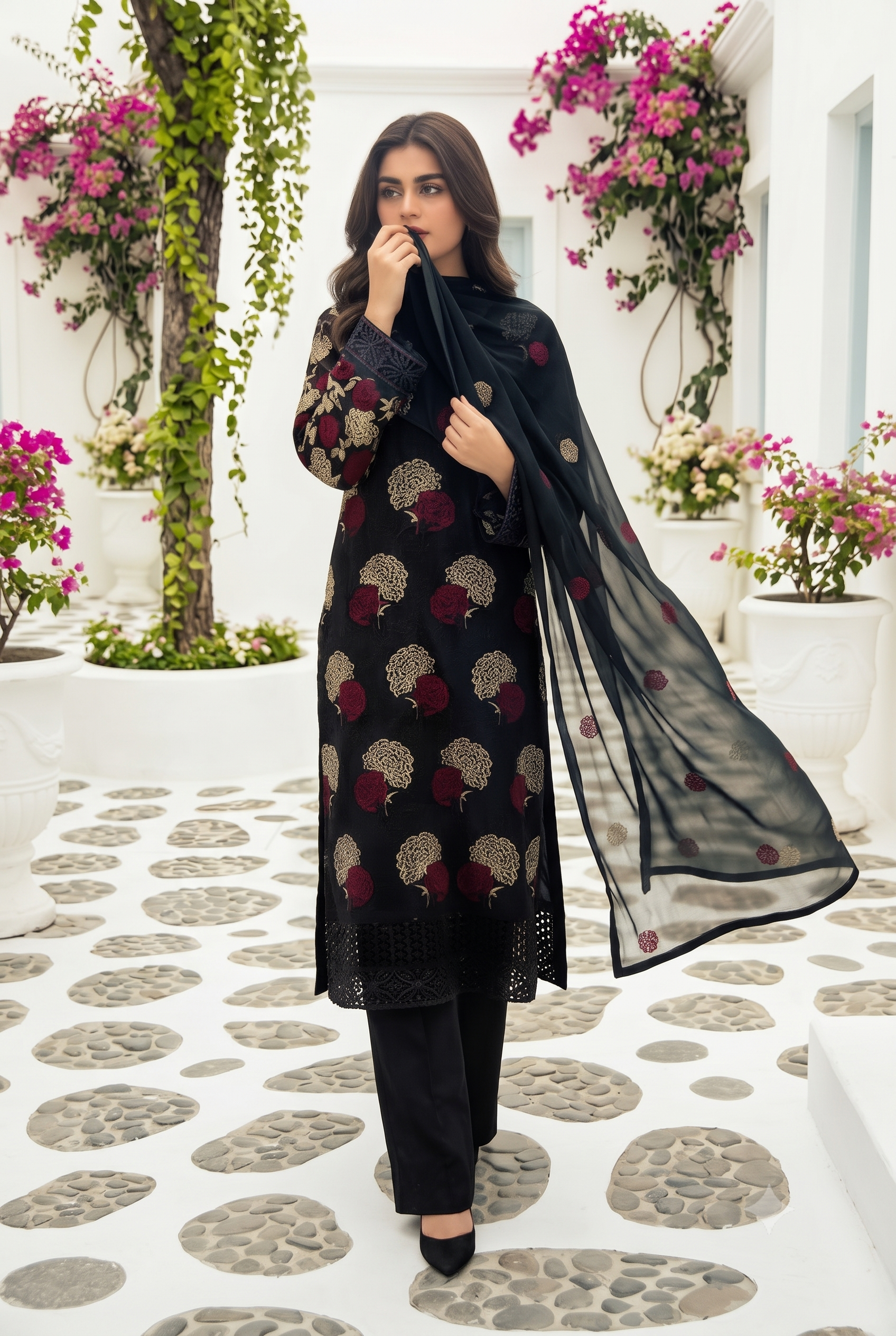 Bareeza Embroidered 3-Pc