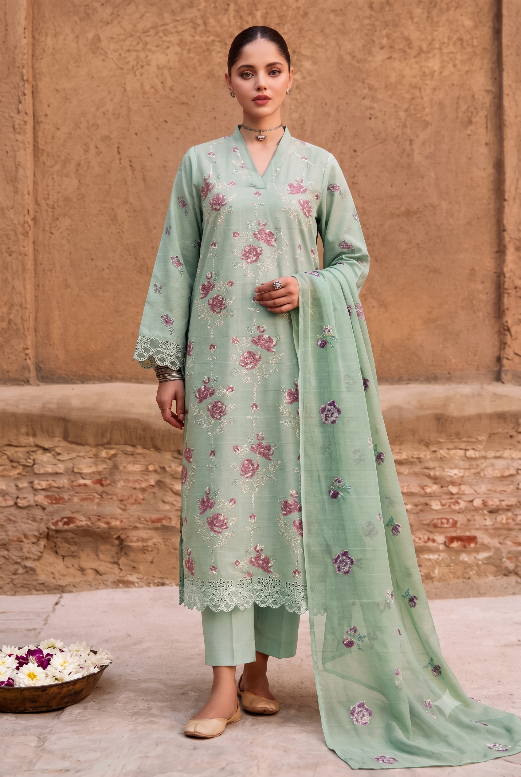 Bareeza Embroidered 3-Pc