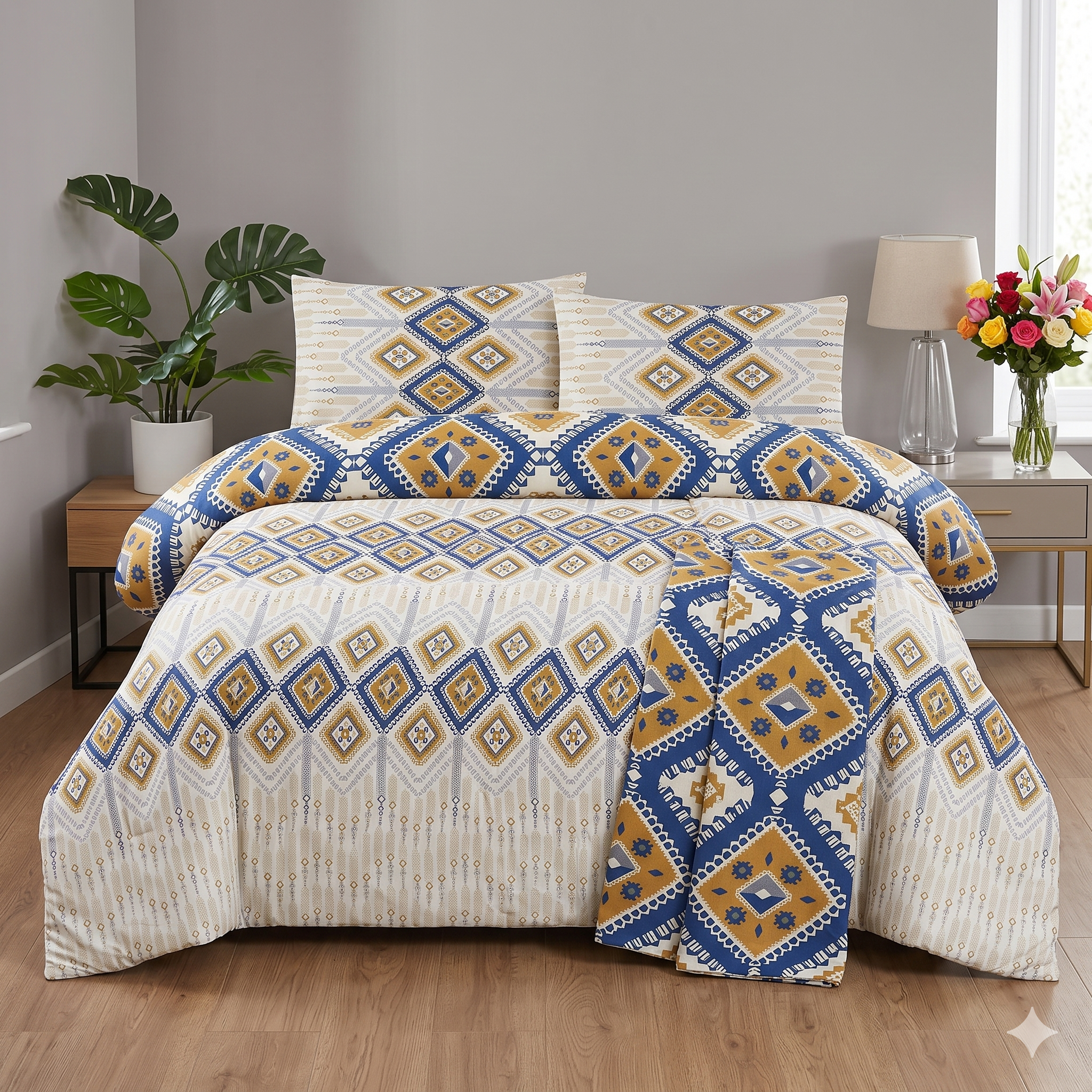 Dynasty King Bed-sheet 3-Pc