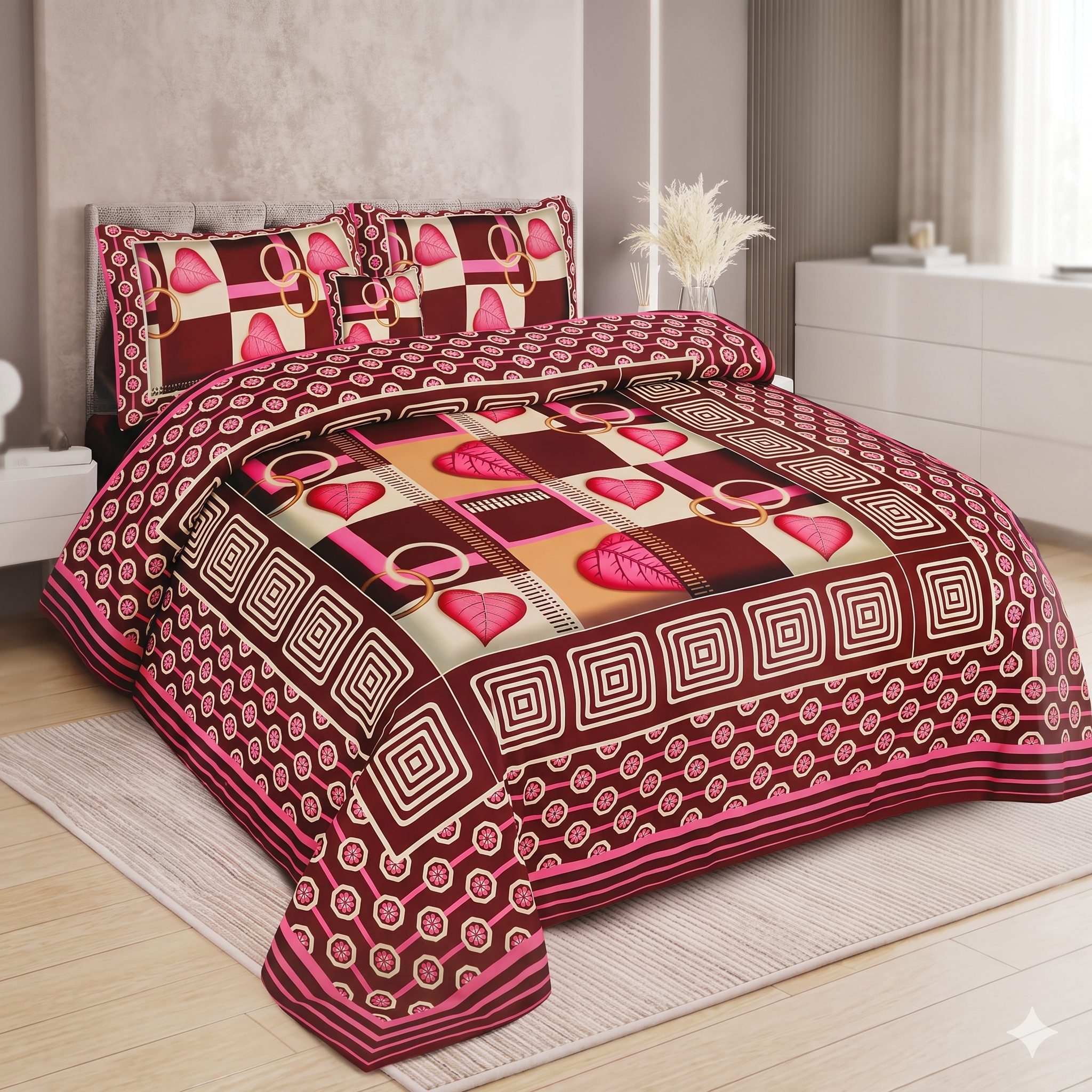4-Piece Digital Printed Bed-sheet Set