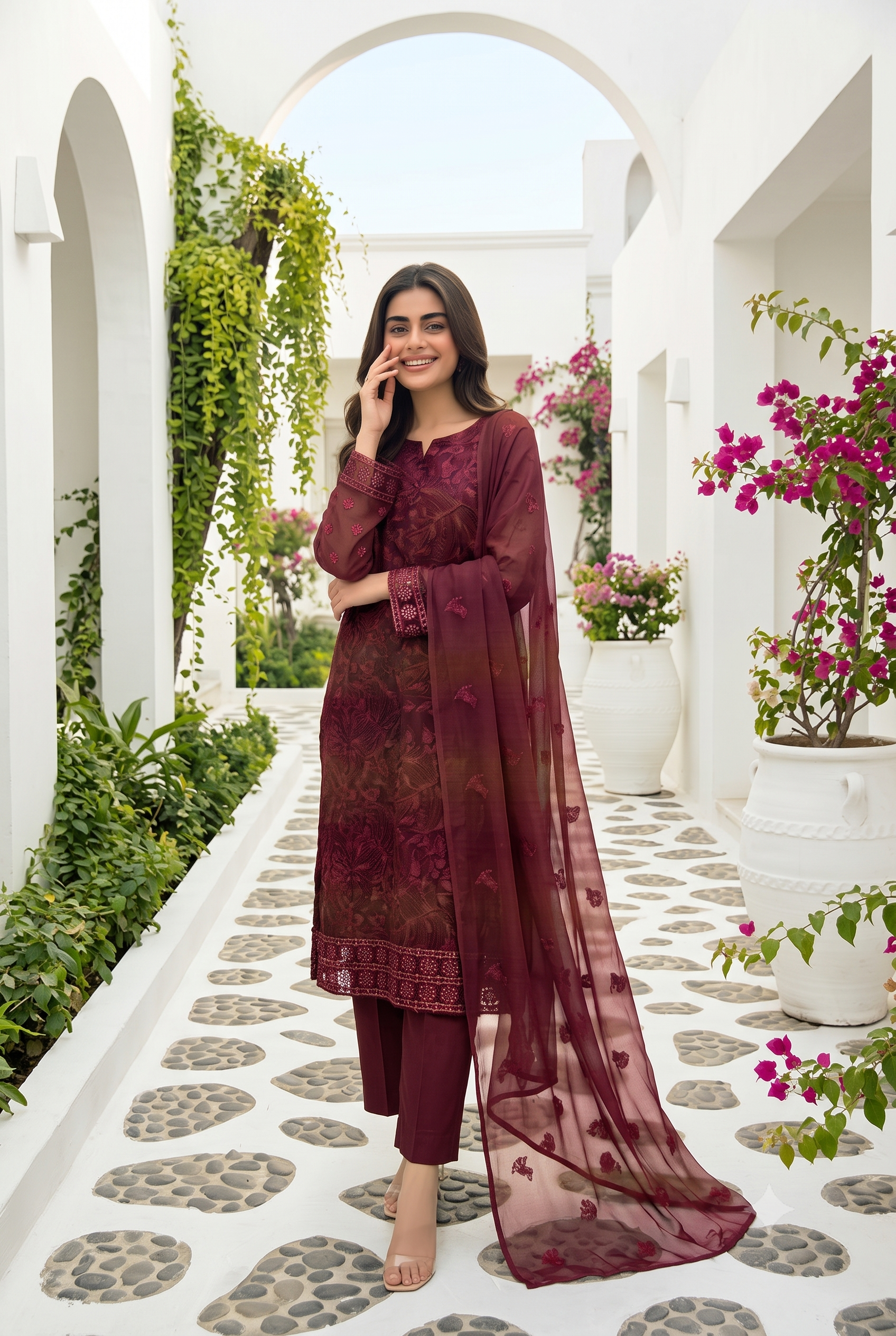 Bareeza Embroidered 3-Pc