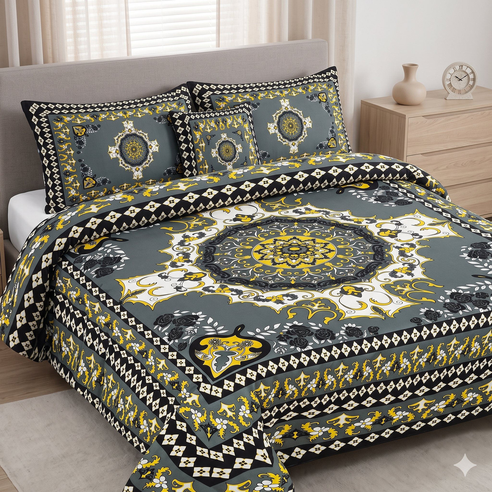 4-Piece Digital Printed Bed-sheet Set