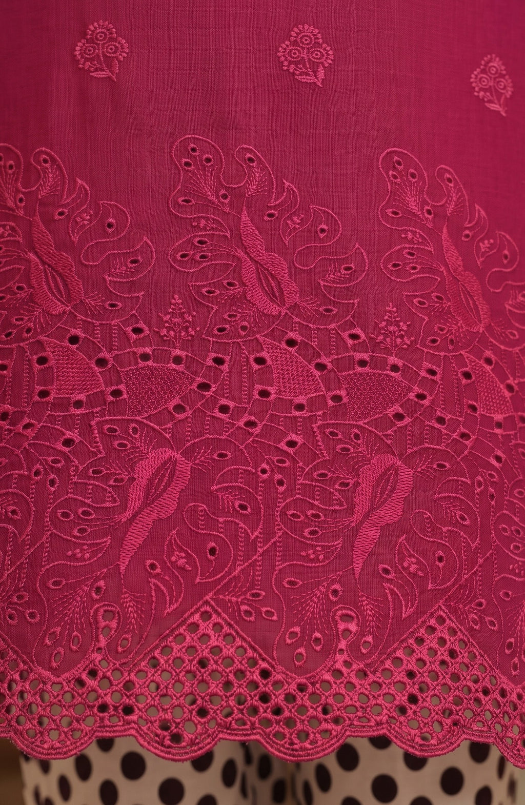 Magenta Embroidered Printed Khaddar Chicken Kari 3-Piece Suit