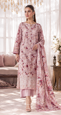 Light Purple Doria Unstitched Embroidered Digital Lawn Suit 3-Piece