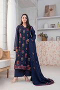 NAVY BLUE LUXURY EMBROIDERED VELVET CRYSTAL SET