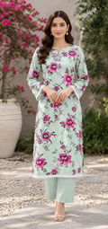 Pistachio Green Unstitched Printed Lawn 2-Piece Suit