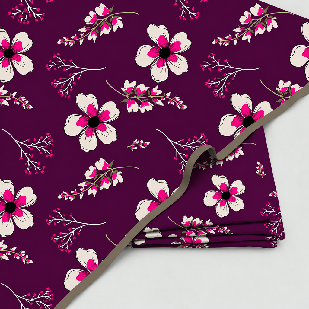 Purple Unstitched Printed Lawn 2-Piece