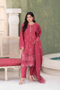 ROSE PINK LUXURY EMBROIDERED VELVET STRIPE CHAMKI SET