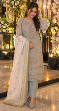 Royal Ivory Embroidered 3 Piece Pret Suit