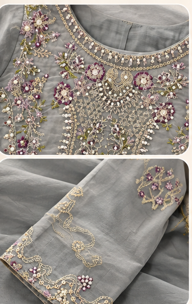 Royal Ivory Embroidered 3 Piece Pret Suit