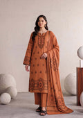 Rust Orange Premium Velvet Barosha 3 Piece Suit– Unstitched