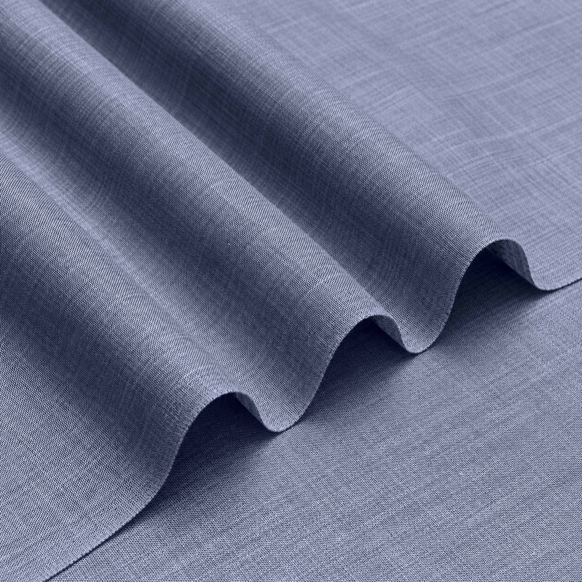 Slate Blue Grace Slub Wash n Wear Unstitched Fabric