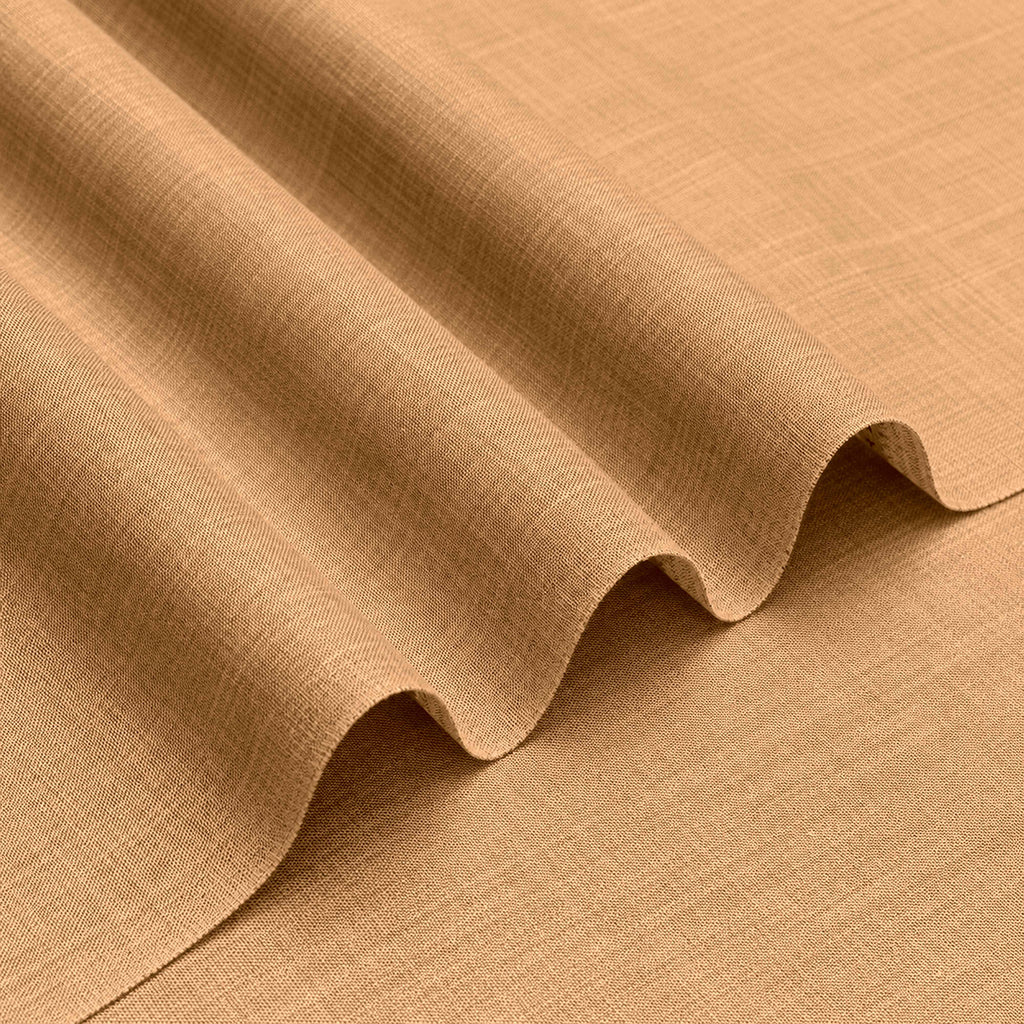 Caramel Brown Grace Slub Wash n Wear Unstitched Fabric