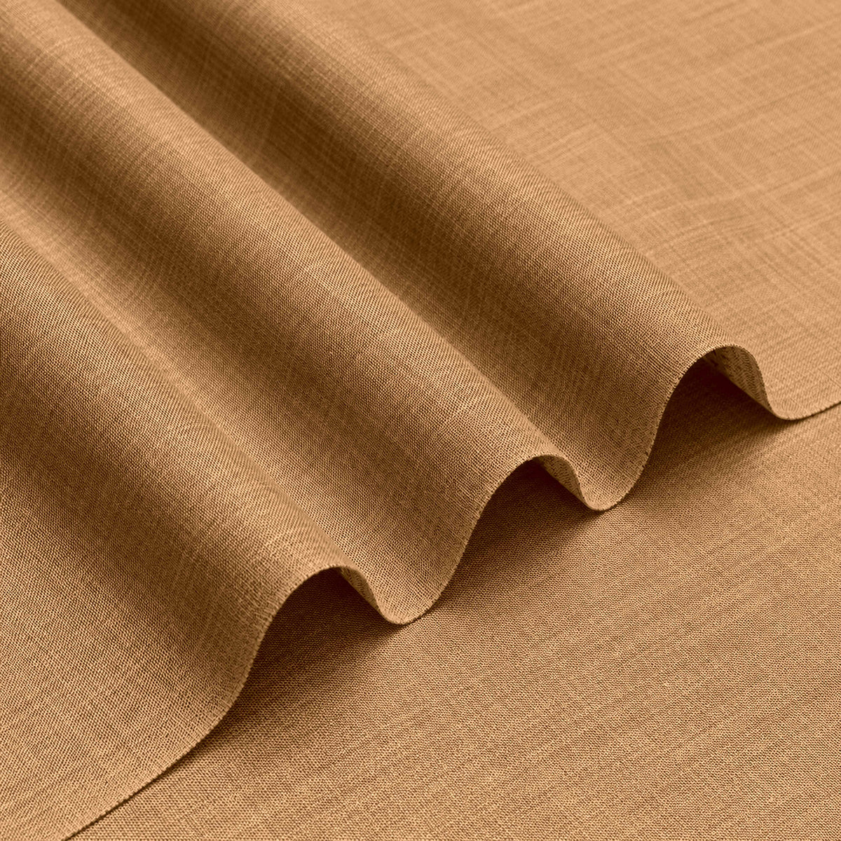 Tan Brown Grace Slub Wash n Wear Unstitched Fabric